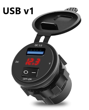 Voltmètre de prise de chargeur rapide de moto USB double pour téléphone GPS